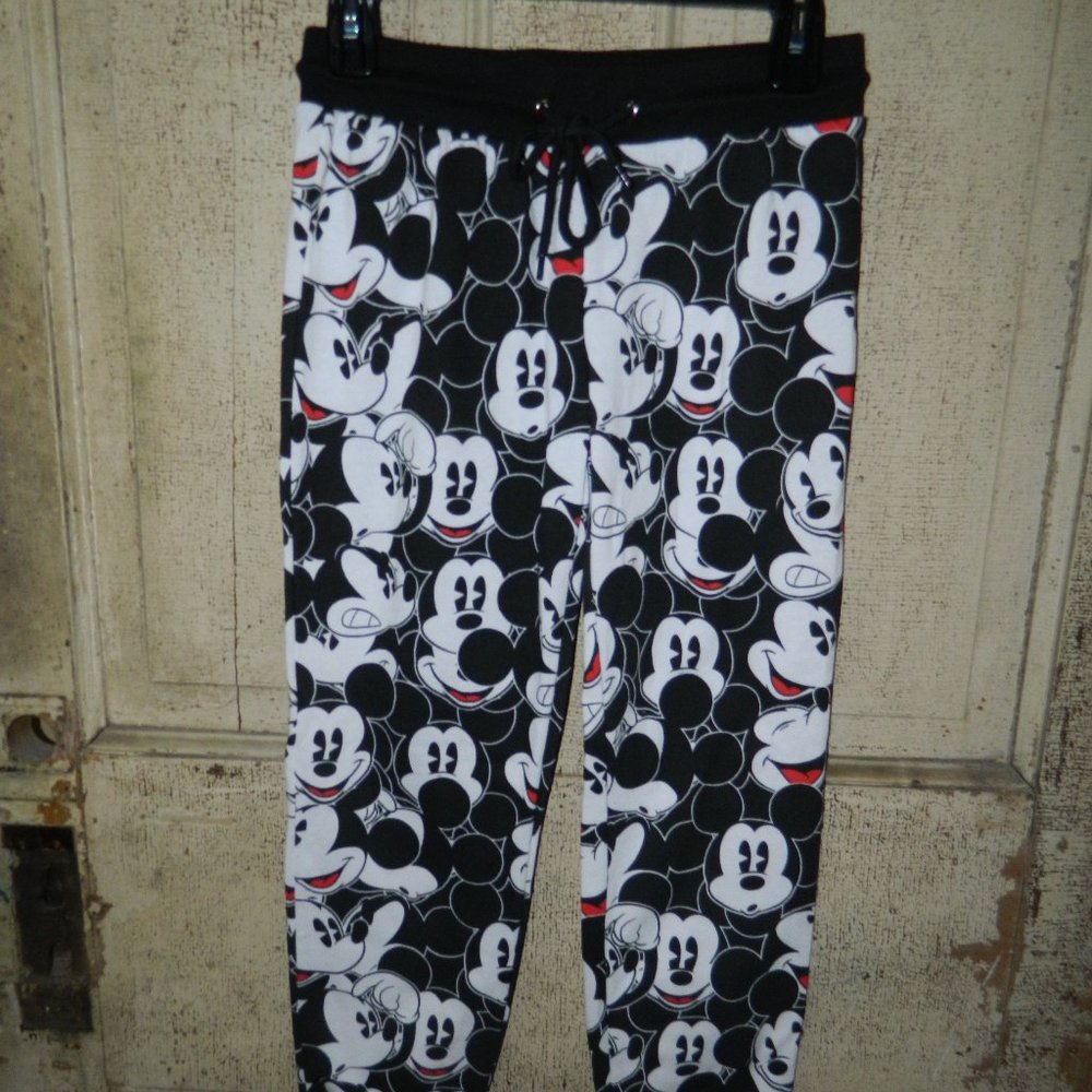 Disney Mickey Mouse Jogger Pajama Pants Sz S (U-35)